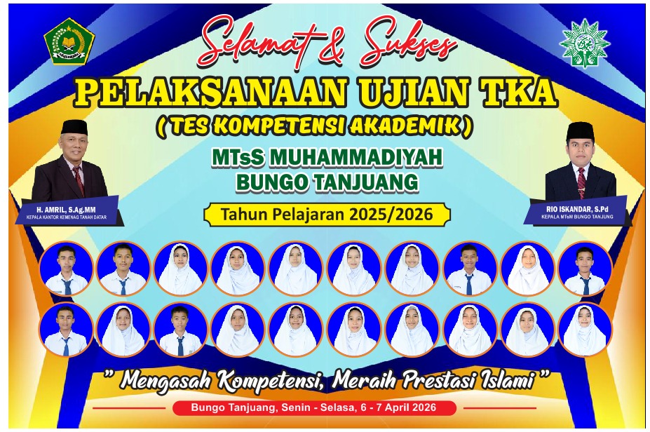 Hari Pertama Pelaksanaan TKA Kelas 9 MTsM Bungo Tanjung